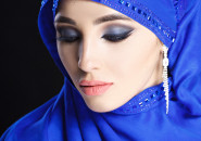 Hijab with strass or trim